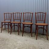 Chaises de salle à manger bistro Thonet originales, lot de 4