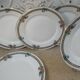 6 assiettes dessert porcelaine ancienne Art Deco Pierre Guez Marseille