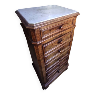Semainier avec plateau en marbre