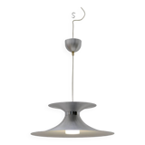 Scandinavian chandelier by MARKSLÖJD in aluminum and opaline, Sweden 1970
