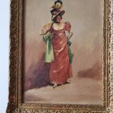 Pair of oils on panel by henri victor lesur