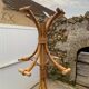 Vintage 1970s rattan coat rack