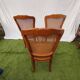 Magnificent Set of 3 Vintage Louis XV Chairs in Carved Solid Wood and Cane