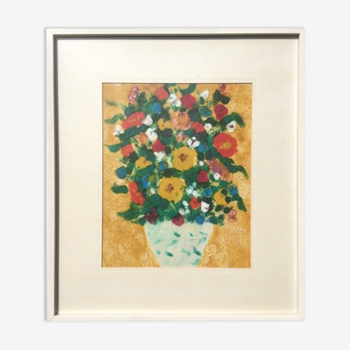 Pastel ' bouquet de fleurs ' vintage
