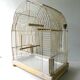 Cage à oiseaux en métal doré des années 60