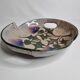 Ceramic dish with thistle decoration by Daniel Etienne, 31 cm