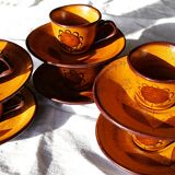 Set of 6 stoneware coffee cups