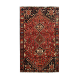 Vintage Persian Qashqai Handmade Wool Shiraz Rug- 119x243cm