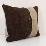 12" x 14" ethnic goat hair lumbar kilim pillow cover from anatolian, organic pillow cover, bohemian