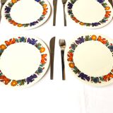 6 dessert plates Villeroy & Boch service Acapulco vintage 70