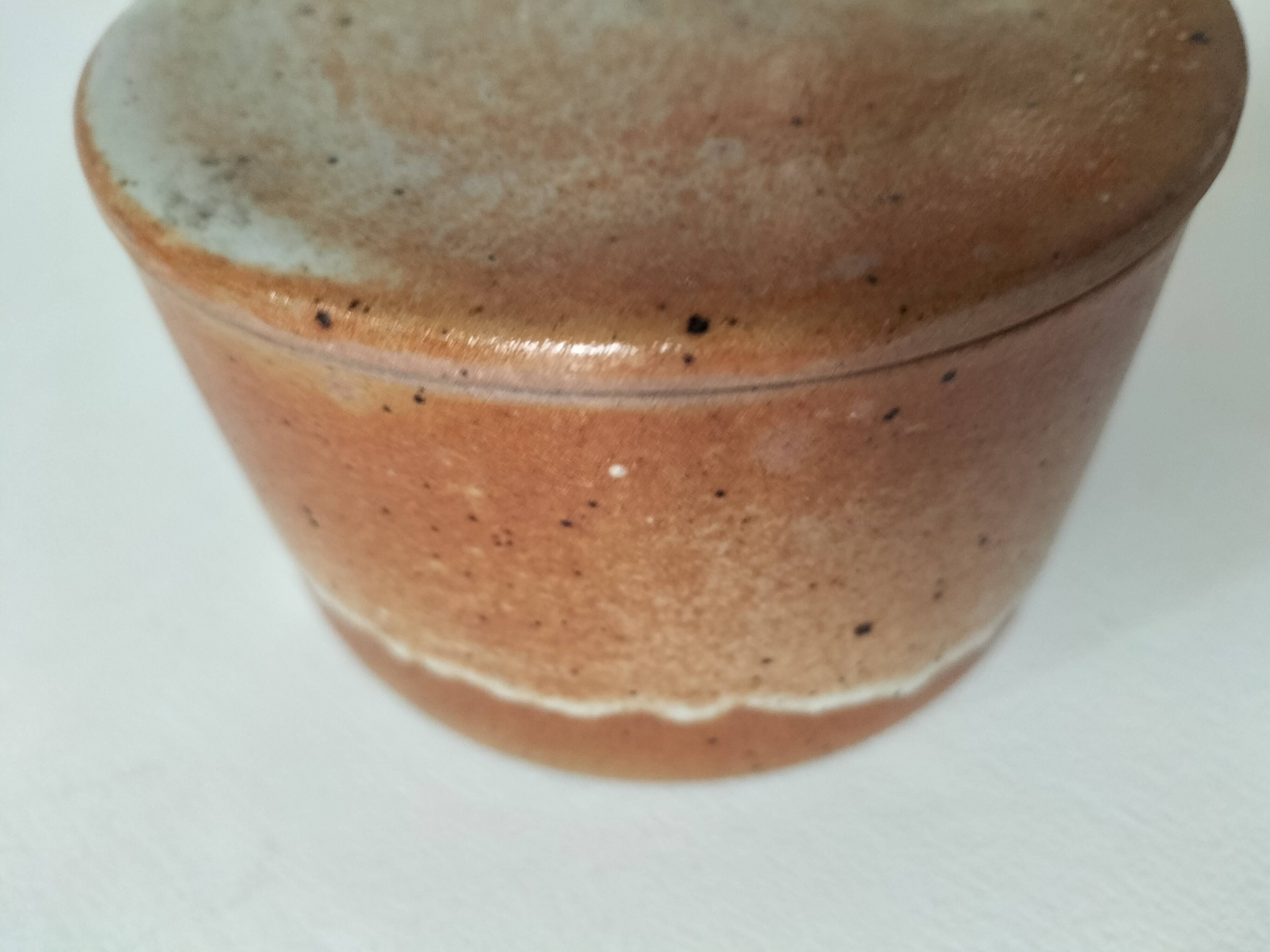 Antique water butter dish in stoneware – Handmade ceramics