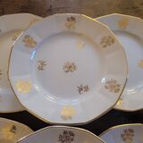 6 assiettes à dessert Sarreguemines Fleurs de France. Années 50