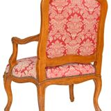 Pair of Louis XV style cabriolet armchairs