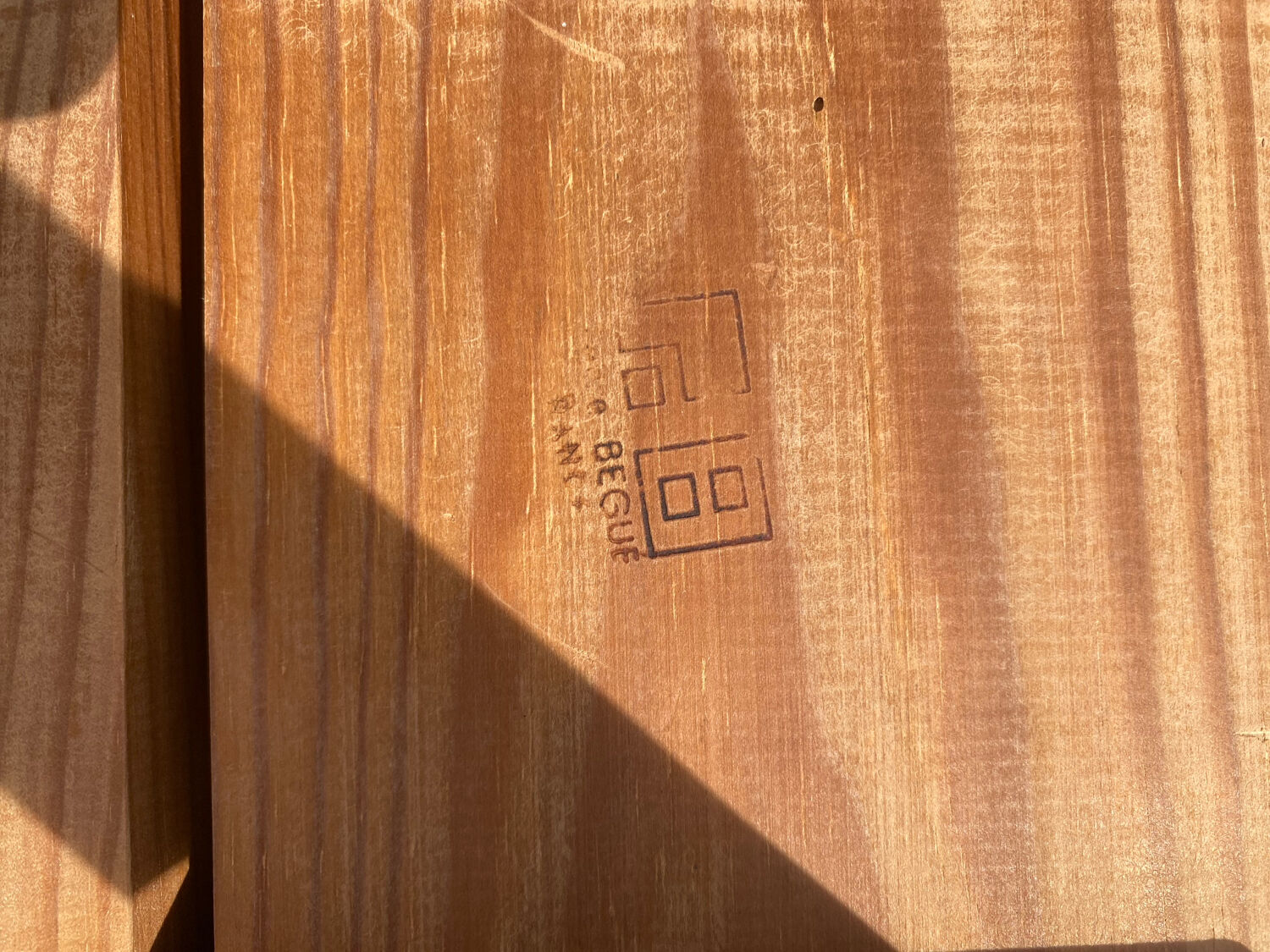 Table and benches by Pierre Begué