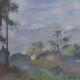 Henry Ottmann (1877-1927) Edge of the woods in the mist, signed pastel
