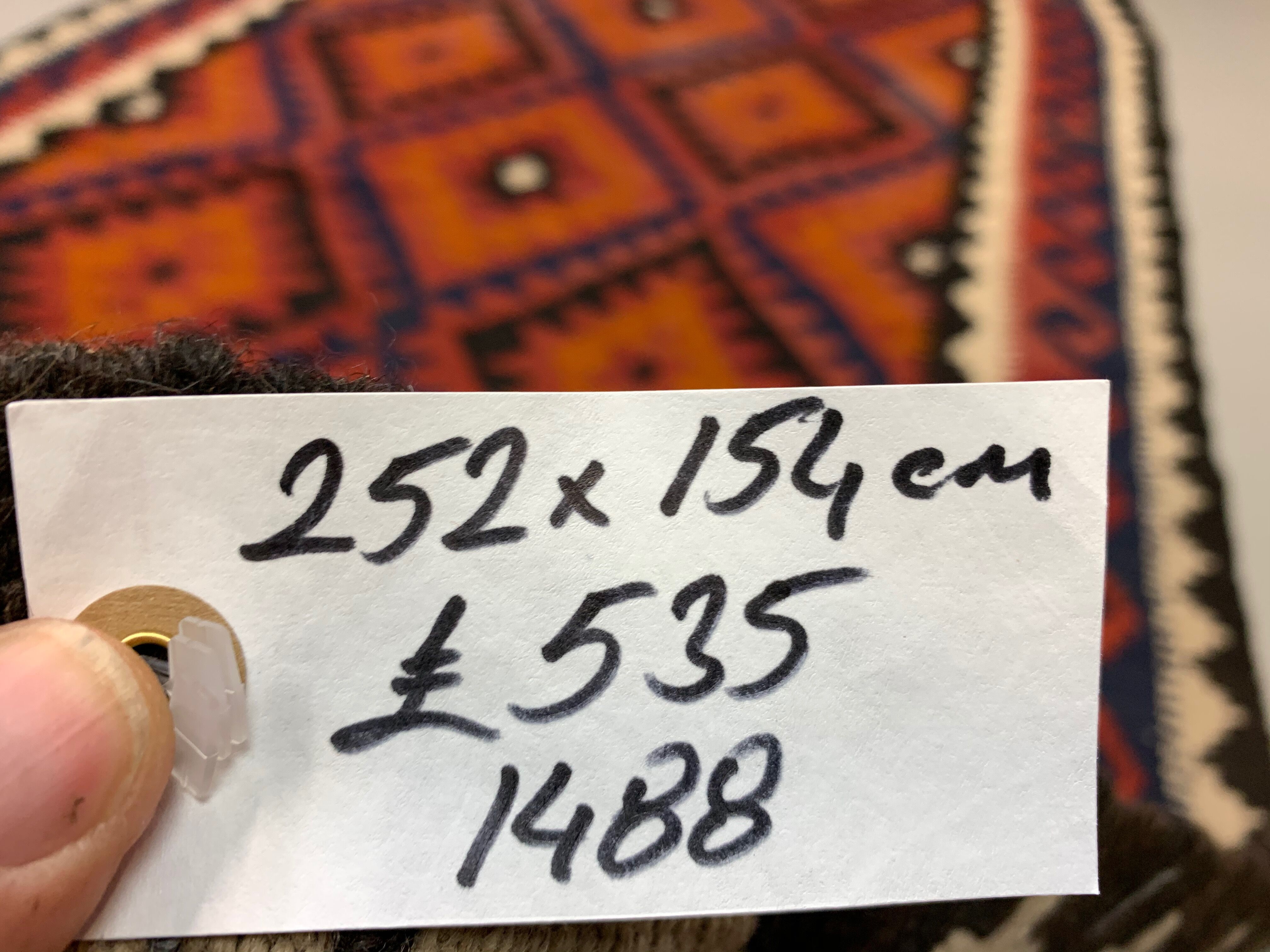 Vintage Afghan Tribal Kilim Wool Rug 252x154 cm Red, Orange, Brown, Black Large