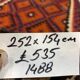 Vintage Afghan Tribal Kilim Wool Rug 252x154 cm Red, Orange, Brown, Black Large