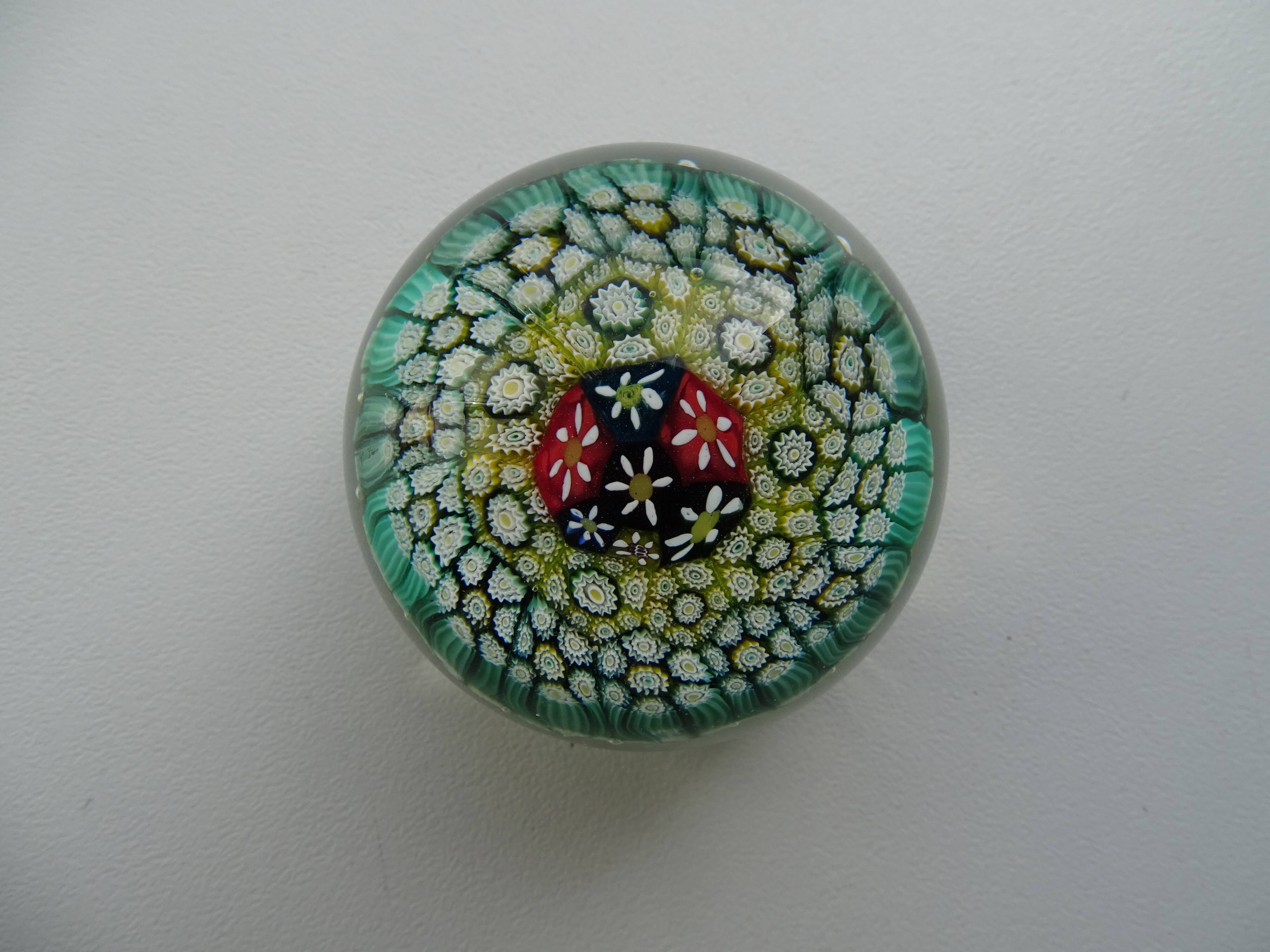 Murano paper press multicolored Millefiori flowers