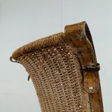 Vintage faux leather italian armchair, 1960s