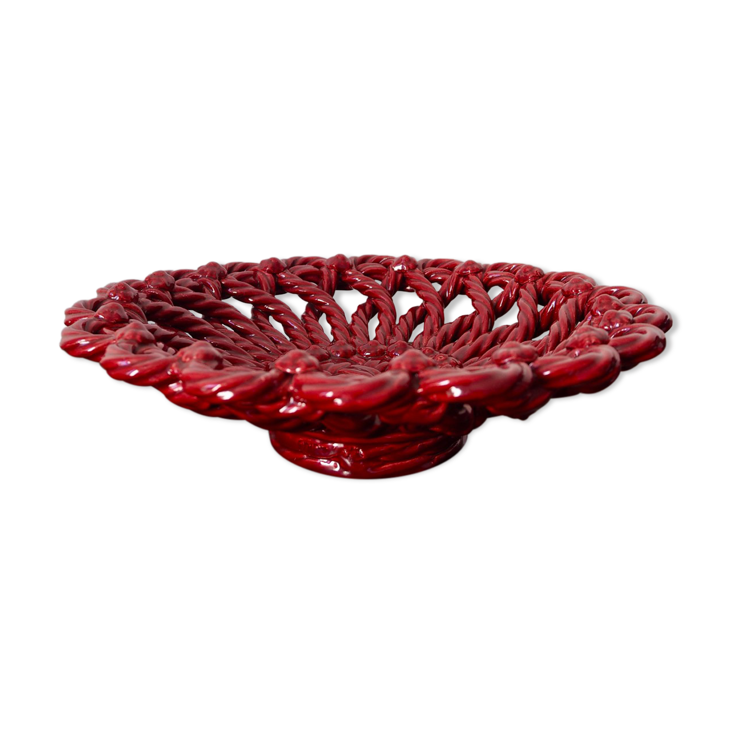 Fruit dish in majolica Cerenne Vallauris
