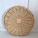 Wicker basket, waste paper basket with lid