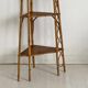 Petite étagère d'angle en rotin vintage 60's