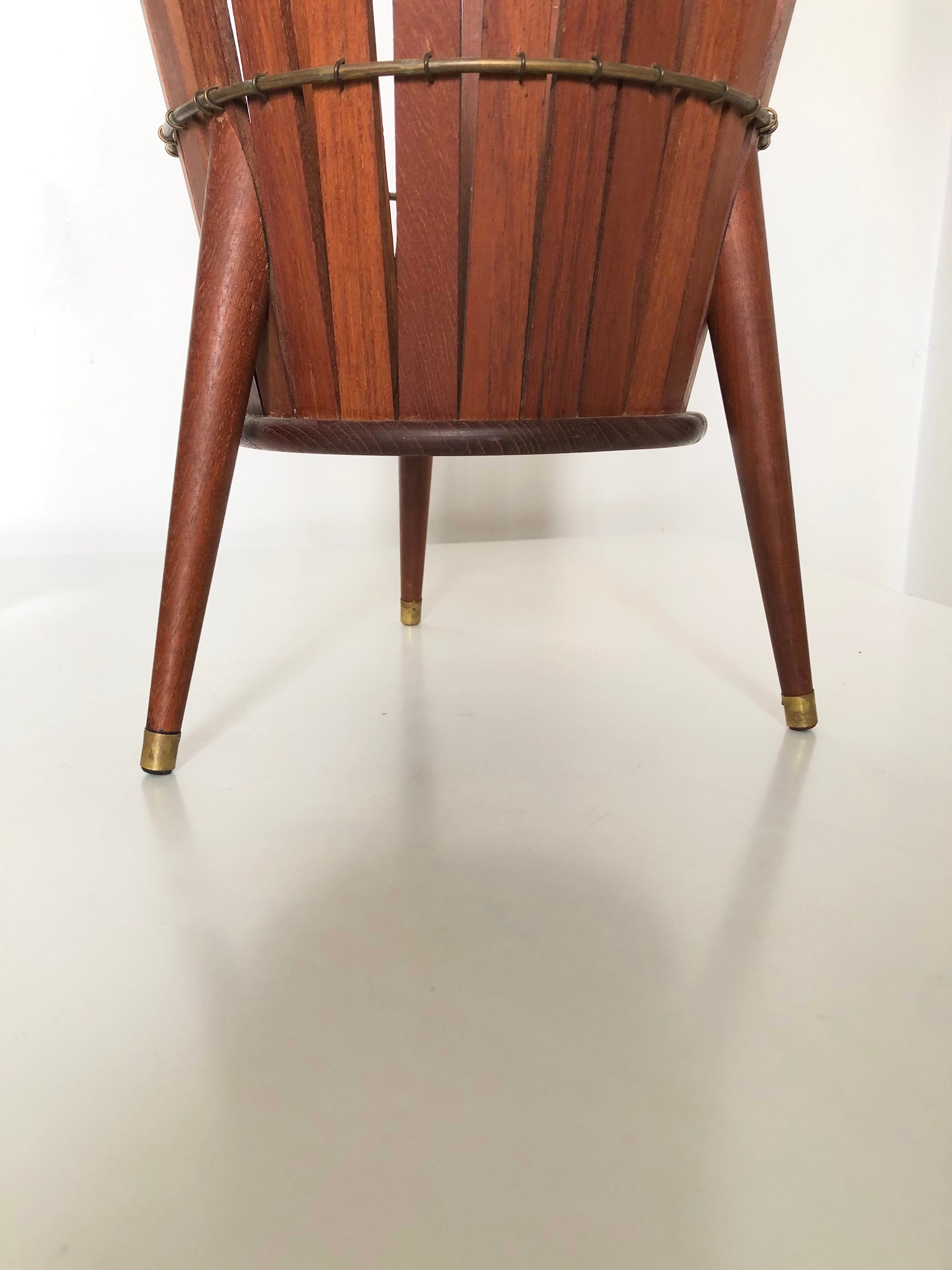 Scandinavian teak pot cover