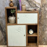 Raw wood buffet & celadon green