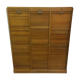 Meuble classeur triples à rideaux