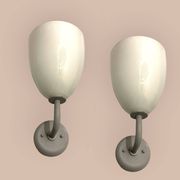 Opaline glass sconces set of 2