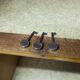 French wardrobe with tapered legs, 3 doors, 120cm hanging rail, new.