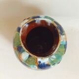 Glazed terracotta floor vase