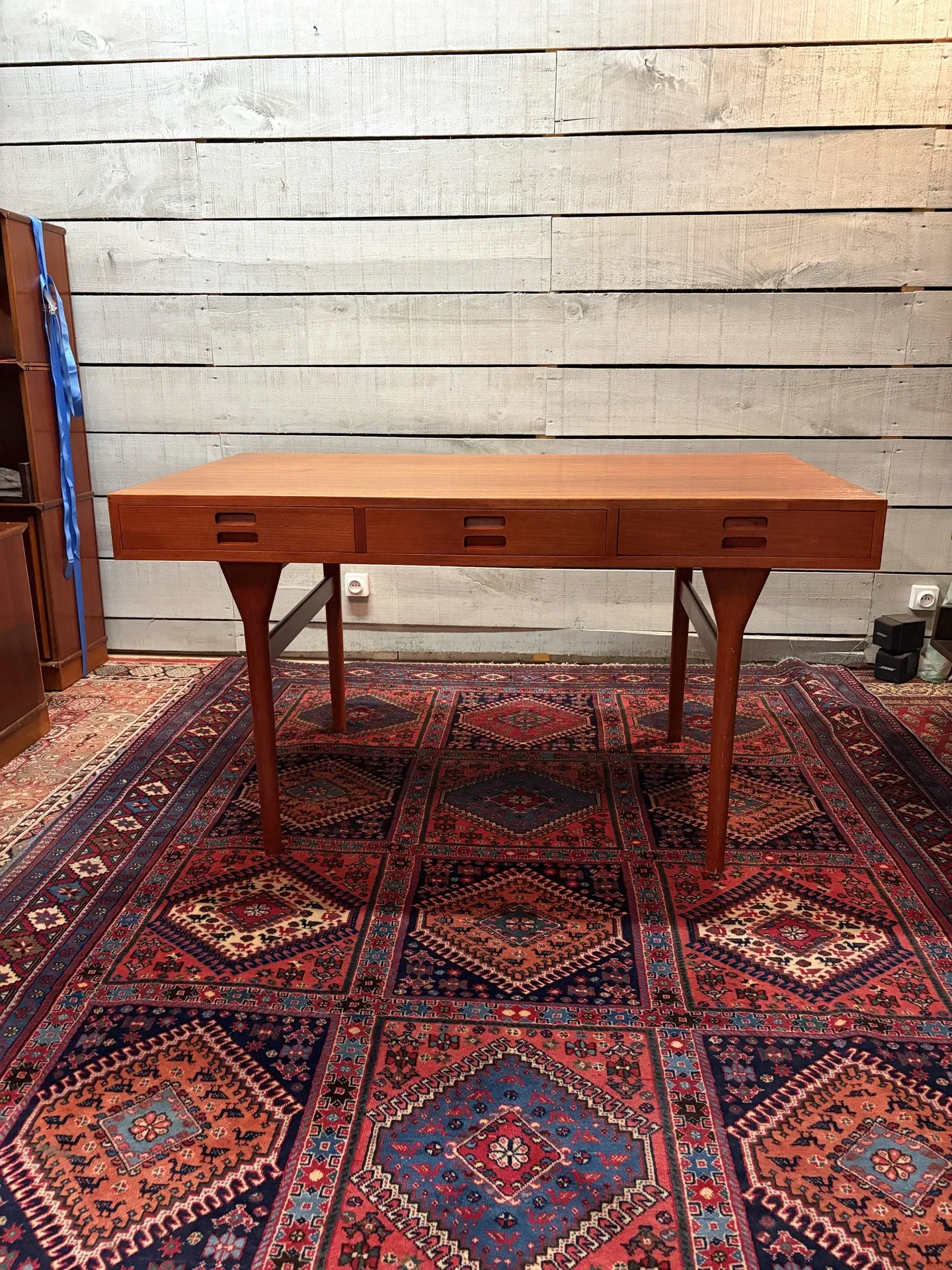 Teak desk design by Nanna Ditzel and Ed Soren Willadsen, 1955.