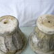 Pair of cement flower pots