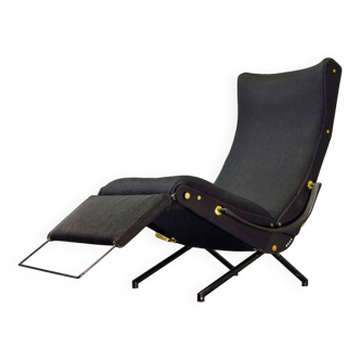 Fauteuil lounge réglable Tecno Osvaldo Borsani P40, première édition, Italie, années 50