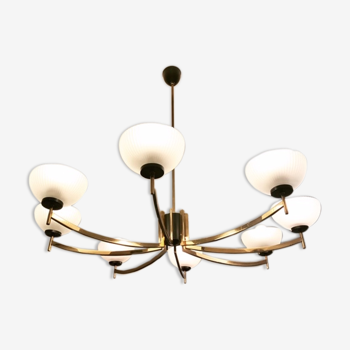 8-branch Italian design 60s chandelier