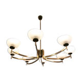 8-branch Italian design 60s chandelier