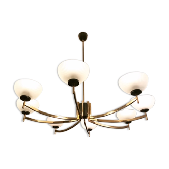 8-branch Italian design 60s chandelier
