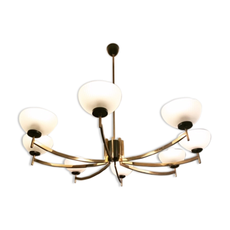 Lustre à 8 branches design italien années 60'
