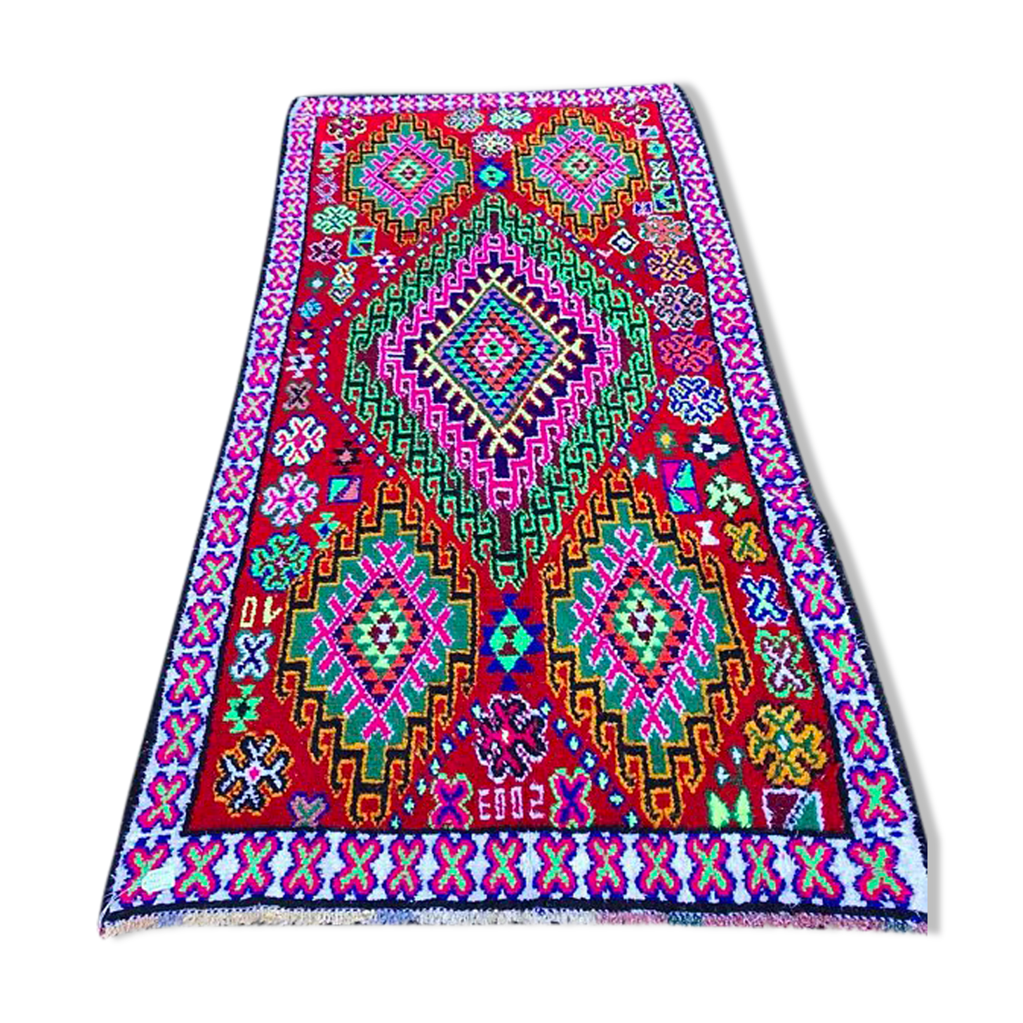 Tapis boucherouite 295x140 cm