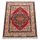 Antique persian kerman rug oriental wool area carpet 62x79cm