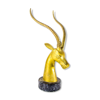 Complete brass turf statue