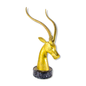Statue de gazelle laiton complet