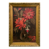 Nature morte aux fleurs rouges XXe