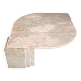 Italian eye-shaped marble coffee table, 1970s.