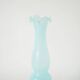 Sky blue opaline vase with a scalloped neck, 1960.