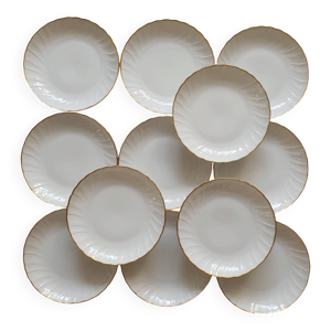 12 assiettes creuses - porcelaine