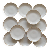 12 assiettes creuses en porcelaine de Limoges Bernardaud Verlaine