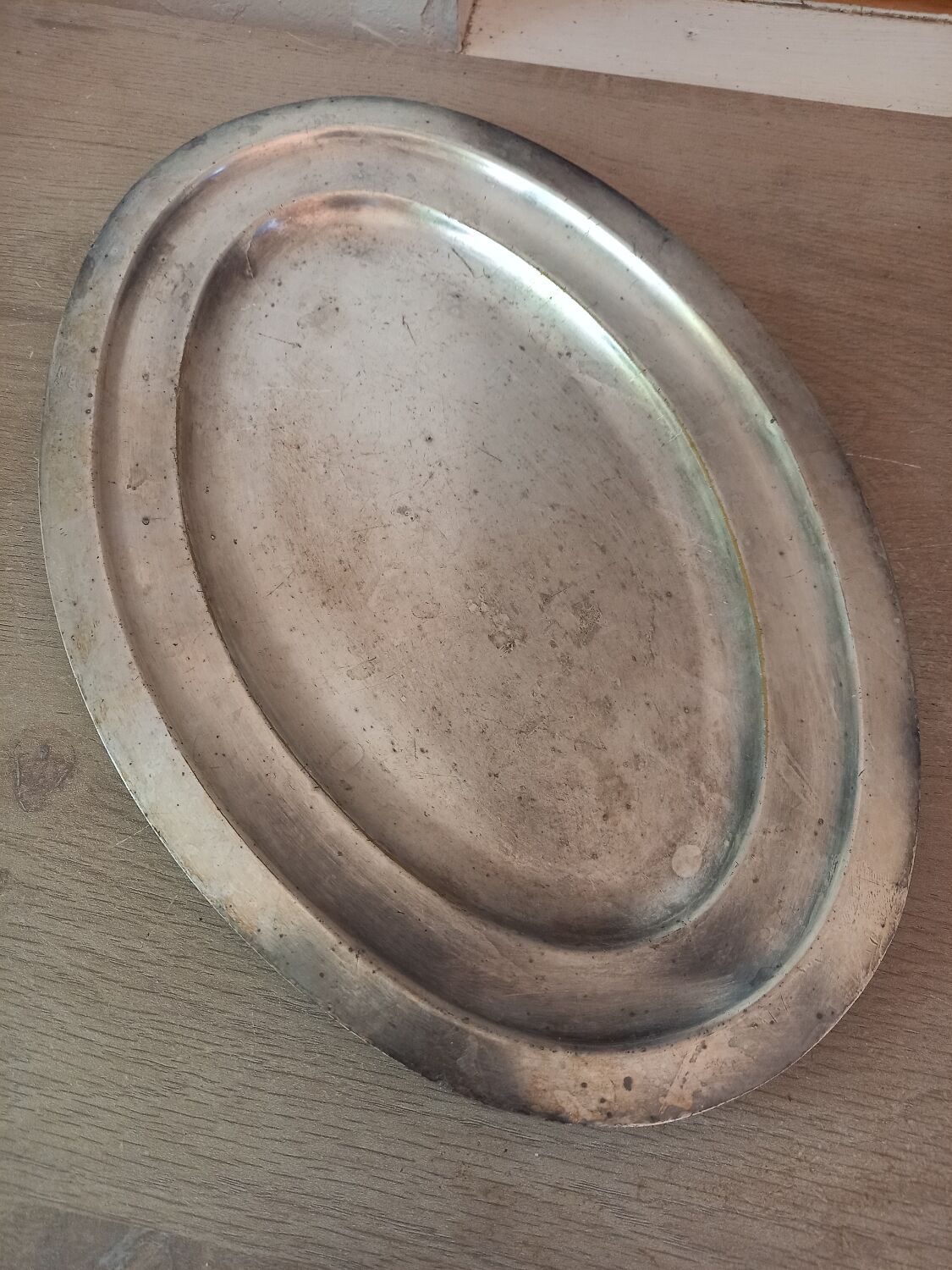 Oval silver plated dish