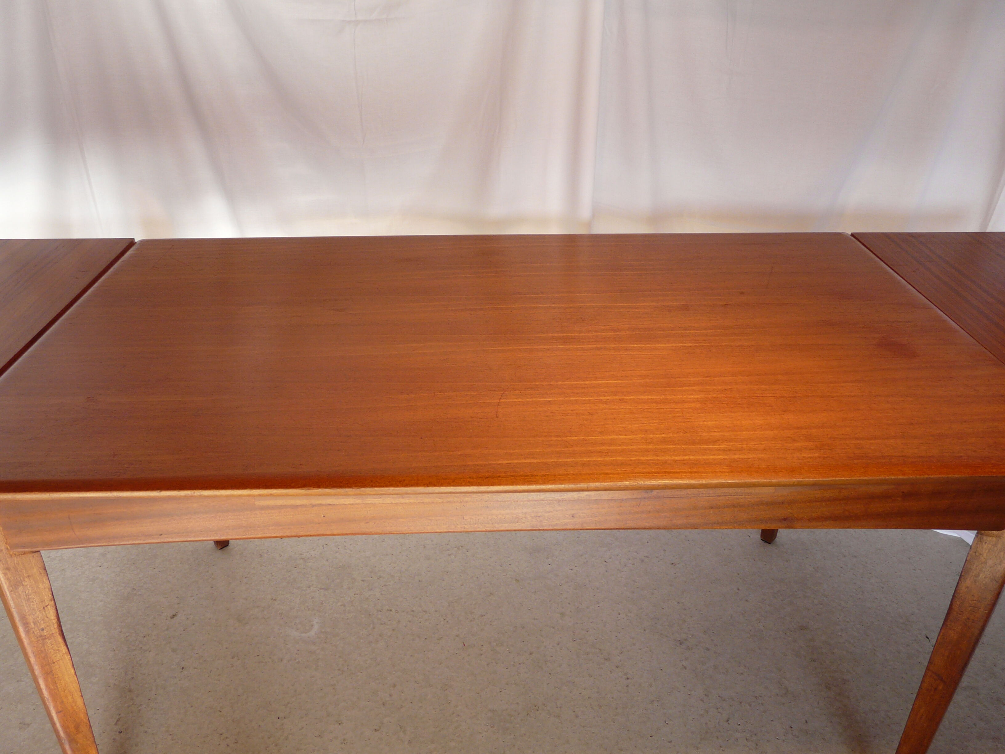 Scandinavian extendable rectangular teak table